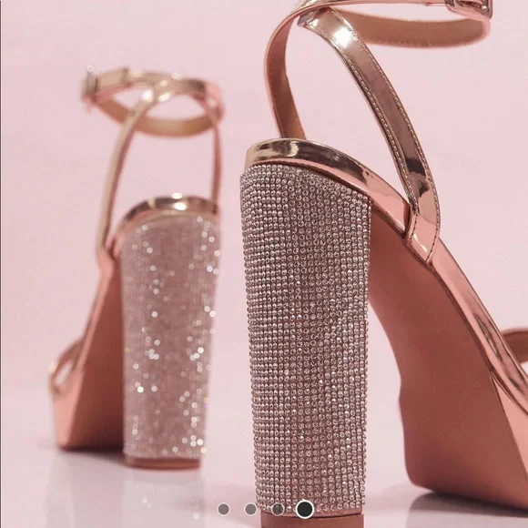 Asos rose gold platform heels - Picture 2 of 4